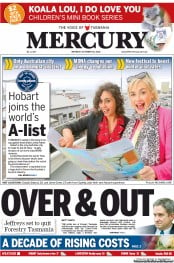 mercury newspaper headlines front october hobart australian tasmania archive over