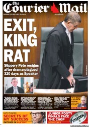 Courier Mail (Australia) Newspaper Front Page for 10 October 2012