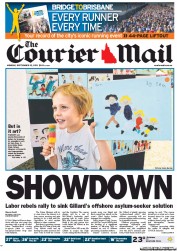 Courier Mail (Australia) Newspaper Front Page for 12 September 2011