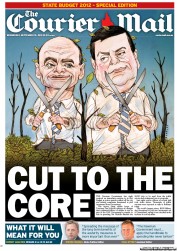 Courier Mail (Australia) Newspaper Front Page for 12 September 2012