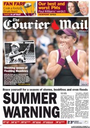 Courier Mail (Australia) Newspaper Front Page for 13 September 2011
