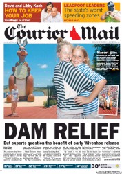 Courier Mail (Australia) Newspaper Front Page for 14 November 2011