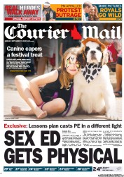 Courier Mail (Australia) Newspaper Front Page for 17 September 2012
