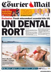 Courier Mail (Australia) Newspaper Front Page for 19 October 2012