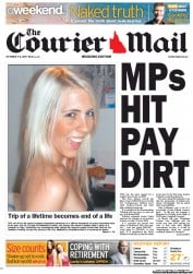 Courier Mail (Australia) Newspaper Front Page for 1 October 2011