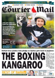 Courier Mail (Australia) Newspaper Front Page for 1 November 2011