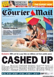 Courier Mail (Australia) Newspaper Front Page for 1 December 2011