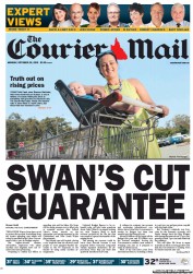 Courier Mail (Australia) Newspaper Front Page for 22 October 2012