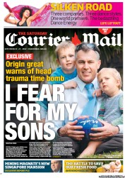 Courier Mail (Australia) Newspaper Front Page for 22 September 2012
