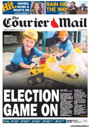 Courier Mail (Australia) Newspaper Front Page for 24 November 2011