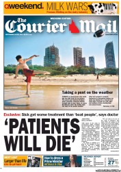 Courier Mail (Australia) Newspaper Front Page for 24 September 2011