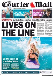 Courier Mail (Australia) Newspaper Front Page for 24 September 2012