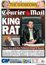 Courier Mail (Australia) Newspaper Front Page for 25 November 2011