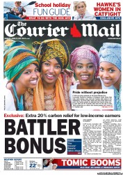 Courier Mail (Australia) Newspaper Front Page for 27 June 2011