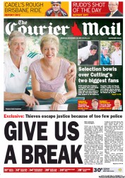 Courier Mail (Australia) Newspaper Front Page for 28 November 2011
