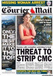 Courier Mail (Australia) Newspaper Front Page for 28 September 2012