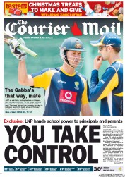 Courier Mail (Australia) Newspaper Front Page for 29 November 2011