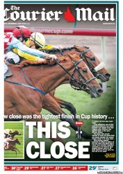 Courier Mail (Australia) Newspaper Front Page for 2 November 2011