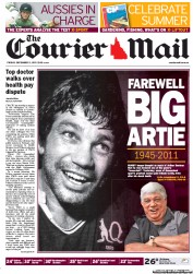 Courier Mail (Australia) Newspaper Front Page for 2 December 2011