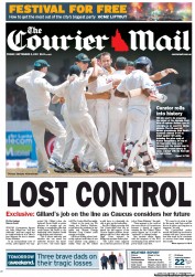 Courier Mail (Australia) Newspaper Front Page for 2 September 2011