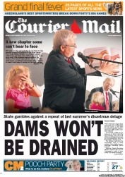 Courier Mail (Australia) Newspaper Front Page for 30 September 2011