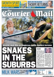 Courier Mail (Australia) Newspaper Front Page for 4 November 2011