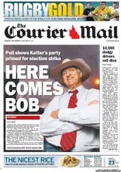 Courier Mail (Australia) Newspaper Front Page for 6 September 2011