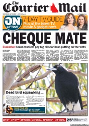 Courier Mail (Australia) Newspaper Front Page for 7 September 2011
