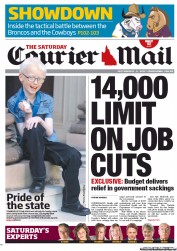 Courier Mail (Australia) Newspaper Front Page for 8 September 2012