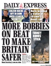 Daily Express (UK) Newspaper Front Page for 10 October 2019