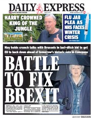 Daily Express (UK) Newspaper Front Page for 10 December 2018