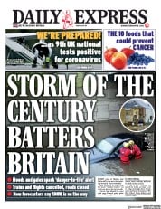 Daily Express (UK) Newspaper Front Page for 10 February 2020