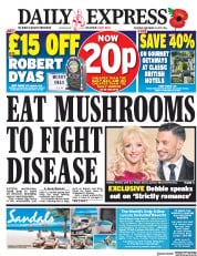 Daily Express (UK) Newspaper Front Page for 11 November 2017