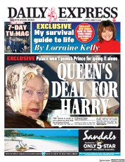 Daily Express (UK) Newspaper Front Page for 11 January 2020