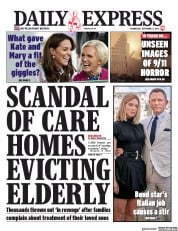 Daily Express (UK) Newspaper Front Page for 11 September 2019