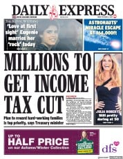 Daily Express (UK) Newspaper Front Page for 12 October 2018