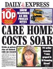 Daily Express (UK) Newspaper Front Page for 14 November 2017