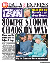 Daily Express Newspaper Front Page (UK) for 14 June 2012