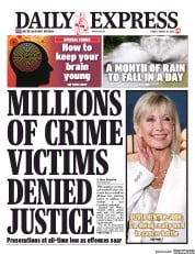 Daily Express (UK) Newspaper Front Page for 16 August 2019
