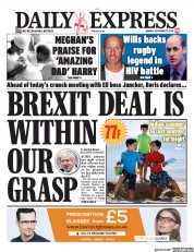 Daily Express (UK) Newspaper Front Page for 16 September 2019