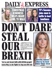 Daily Express (UK) Newspaper Front Page for 17 December 2018