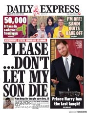 Daily Express (UK) Newspaper Front Page for 17 January 2020