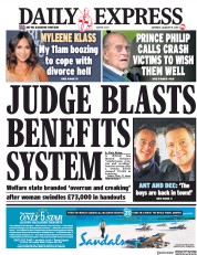 Daily Express (UK) Newspaper Front Page for 19 January 2019