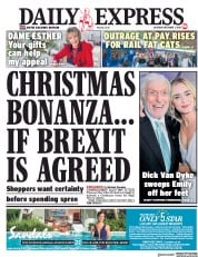 Daily Express (UK) Newspaper Front Page for 1 December 2018