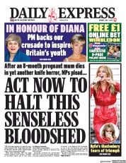 Daily Express (UK) Newspaper Front Page for 1 July 2019