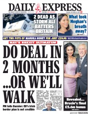 Daily Express (UK) Newspaper Front Page for 20 September 2018