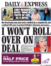 Daily Express (UK) Newspaper Front Page for 21 September 2018