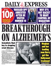 Daily Express (UK) Newspaper Front Page for 22 December 2017