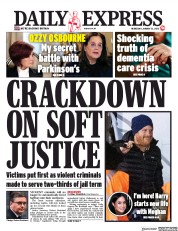 Daily Express (UK) Newspaper Front Page for 22 January 2020