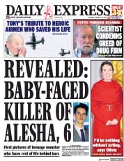 Daily Express (UK) Newspaper Front Page for 23 February 2019